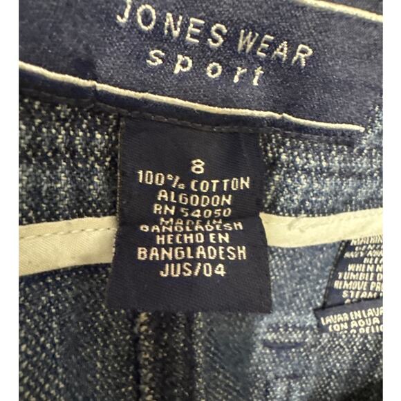 Jones Wear Sport 100% Cotton Size 8 Straight Leg Dressy Denim - Picture 4 of 8